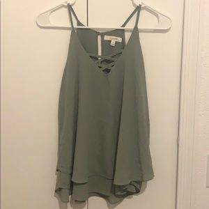 Front CrissCross Flowing Tank Top